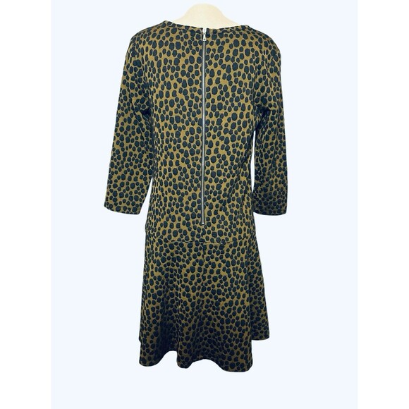 Ann Taylor Loft Women’s Jacquard Leopard Print Fall Classic Brown Medium‎ Dress - Picture 3 of 7